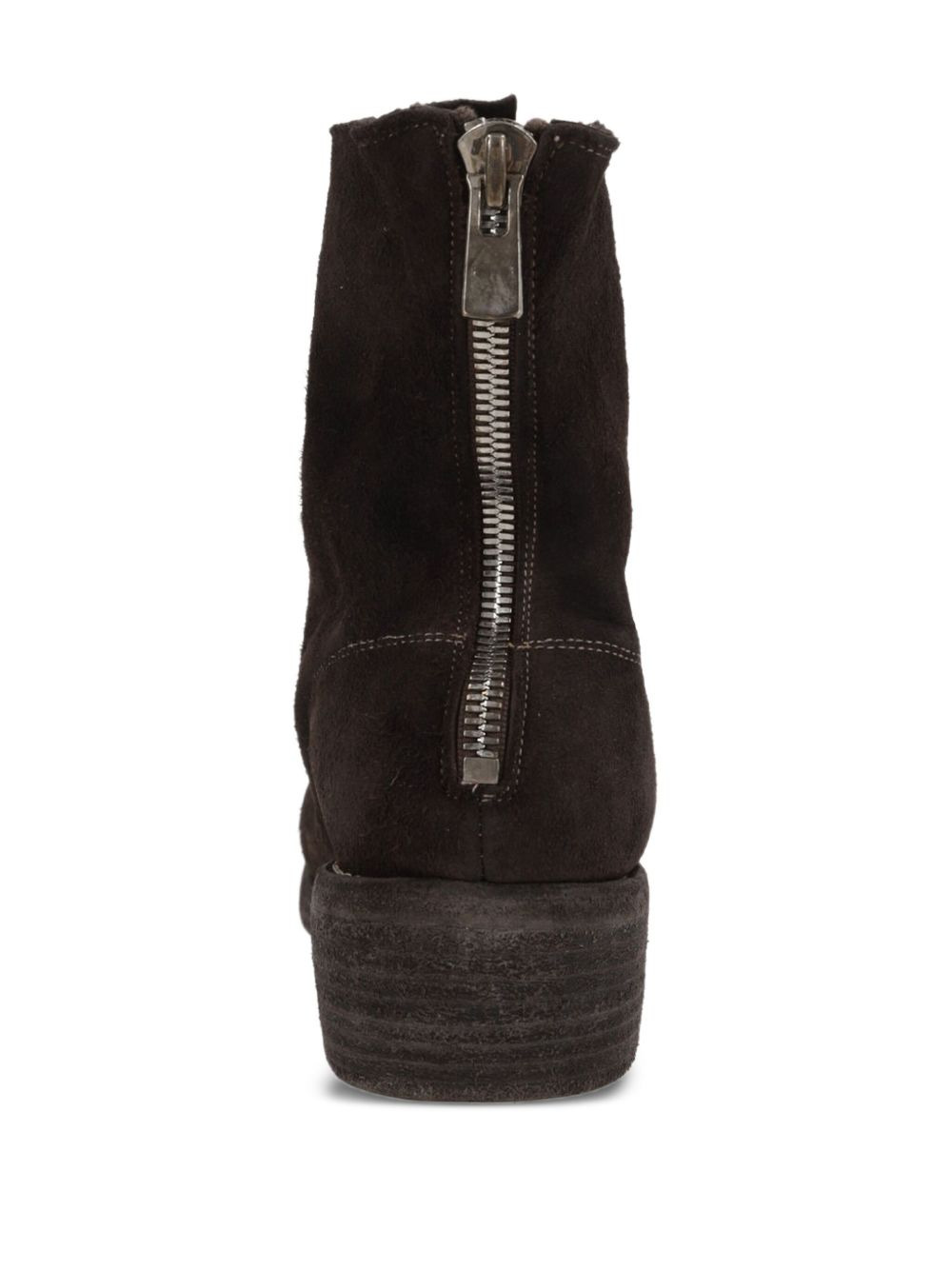 rear-zip suede boots - 3