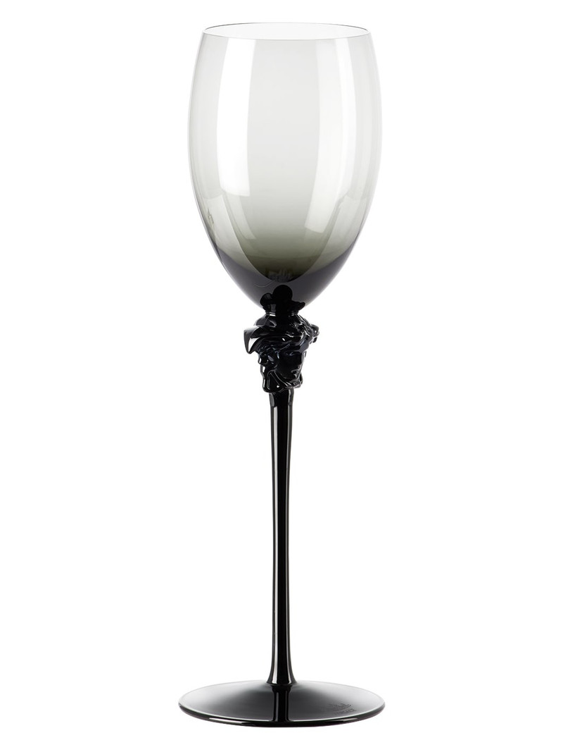 VERSACE Black Rosenthal Medusa Lumière Wine Glass outlook