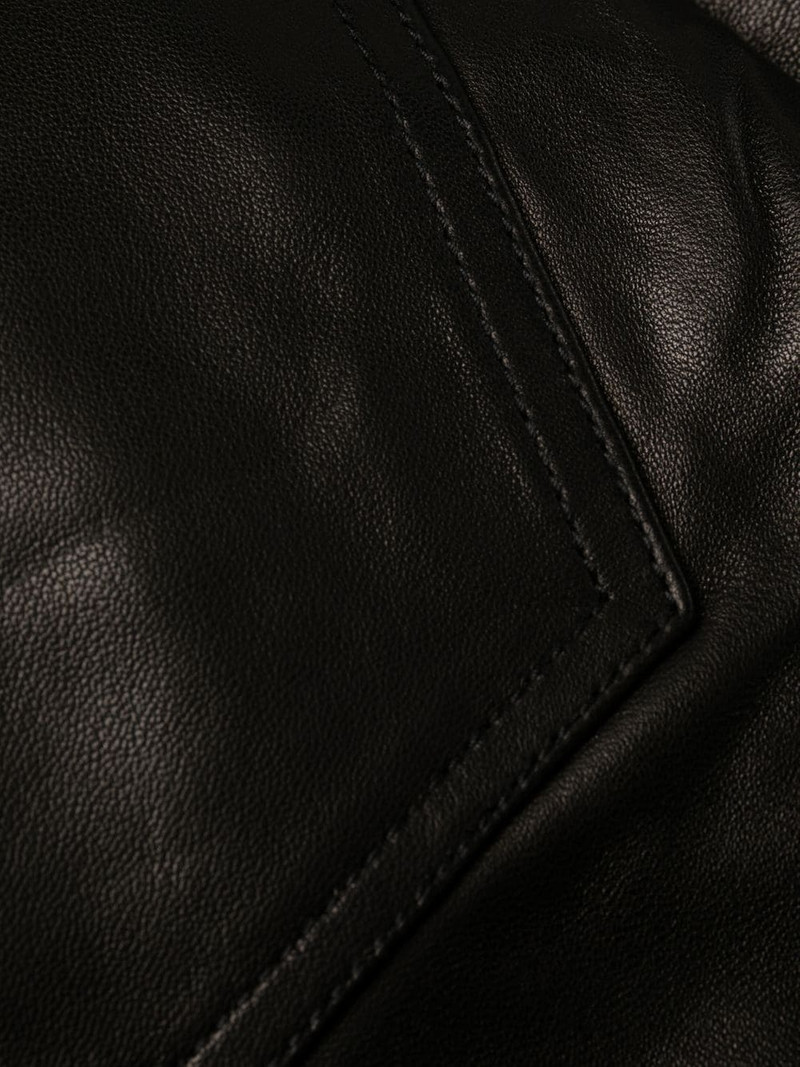 straight-leg lambskin trousers 6
