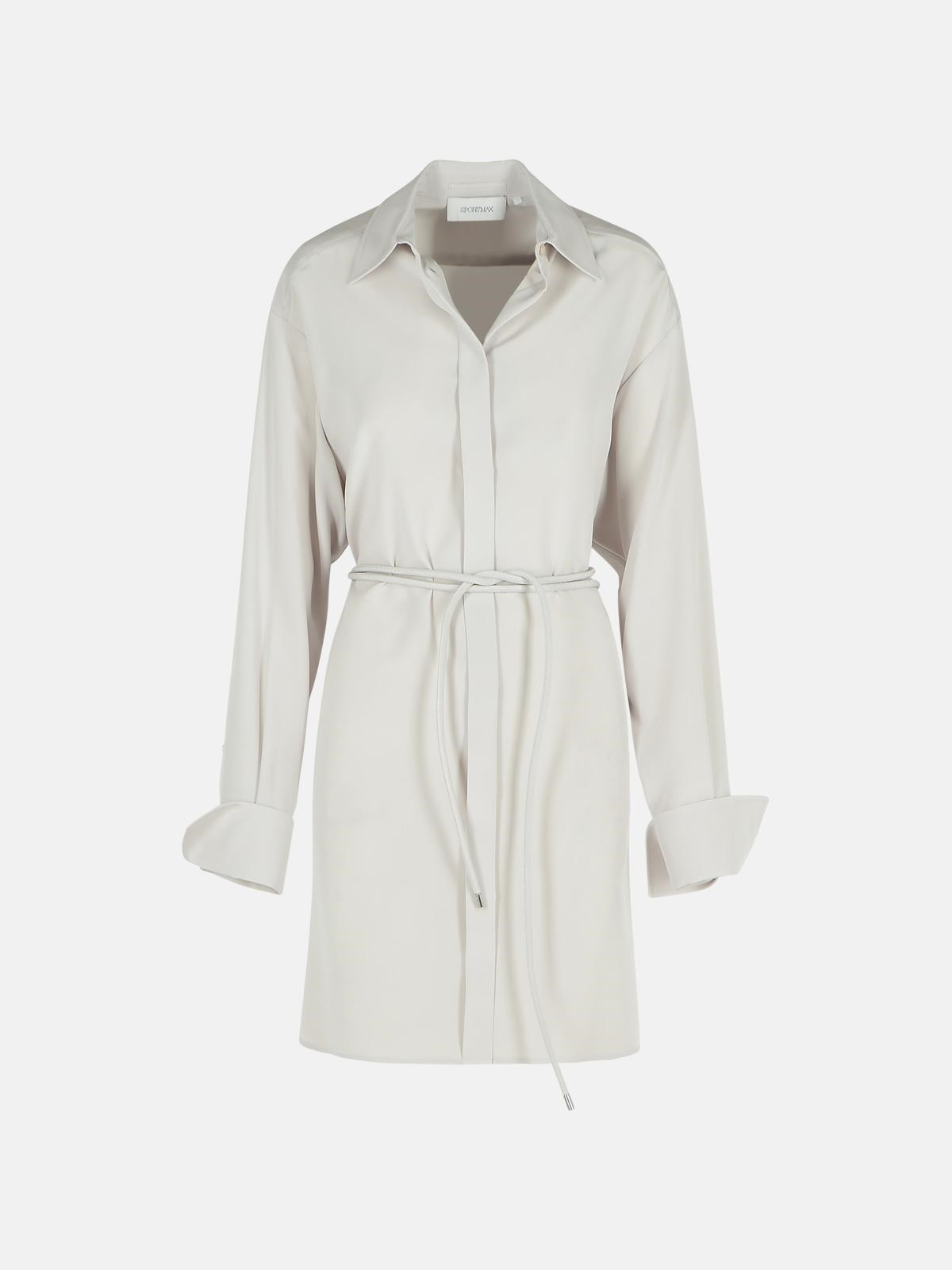 'EOLIE' GREY SILK DRESS - 1