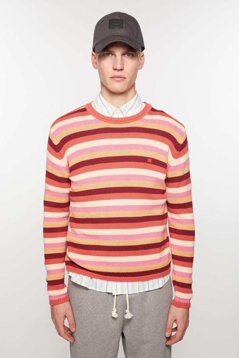 Acne Studios Crew neck sweater - Rusty orange/multi outlook