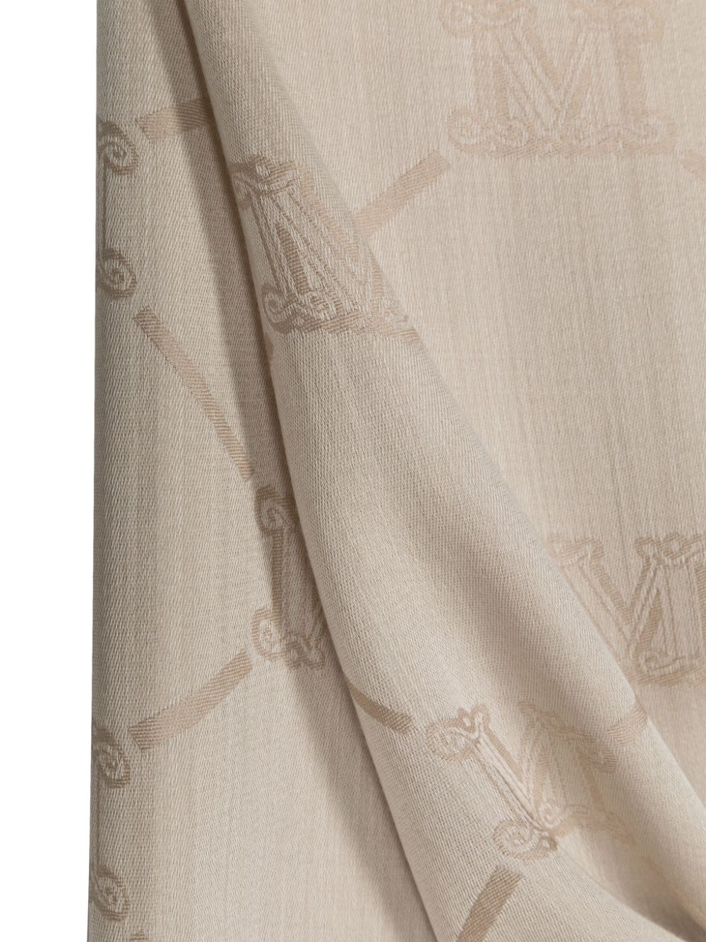 monogram-jacquard wool-blend scarf - 3