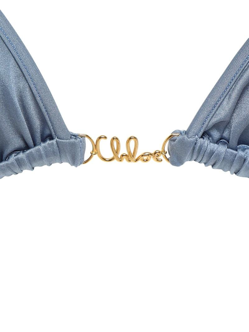 Nylon triangle bikini top - 5