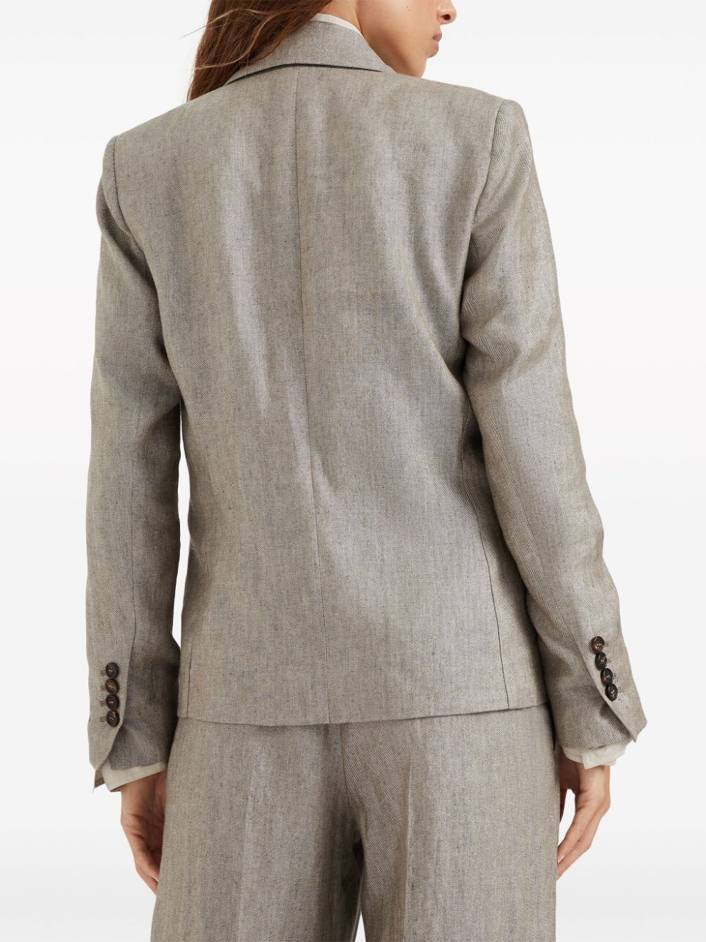 Monili-detail mÃ©lange-effect blazer - 4