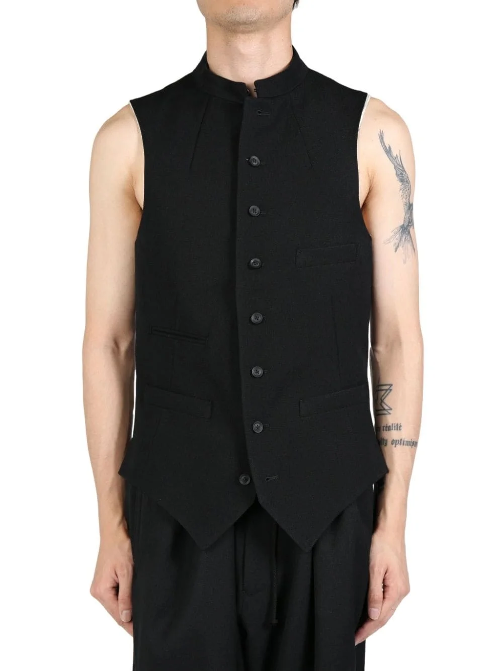 stand-up collar vest - 1