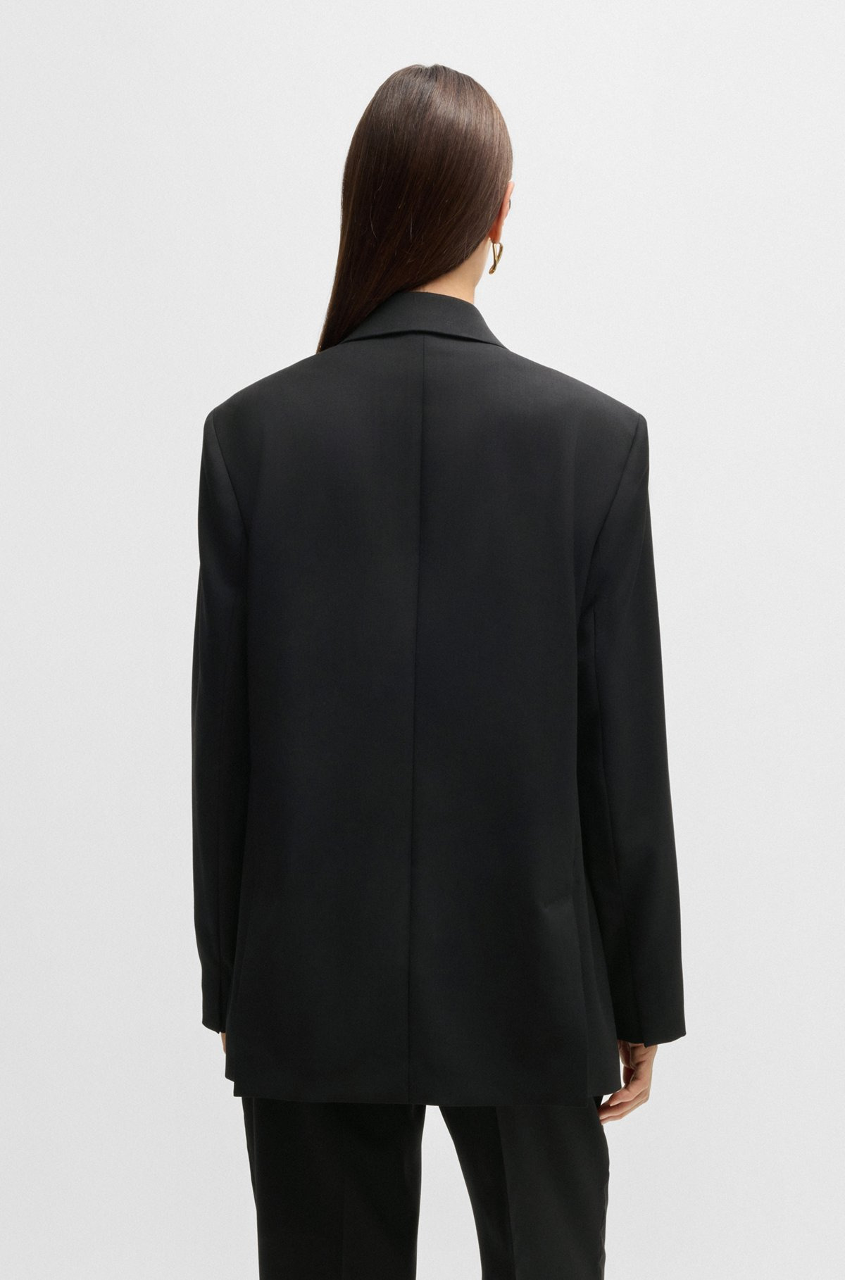 OVERSIZE-FIT DOUBLE-BREASTED BLAZER IN VIRGIN WOOL - 4