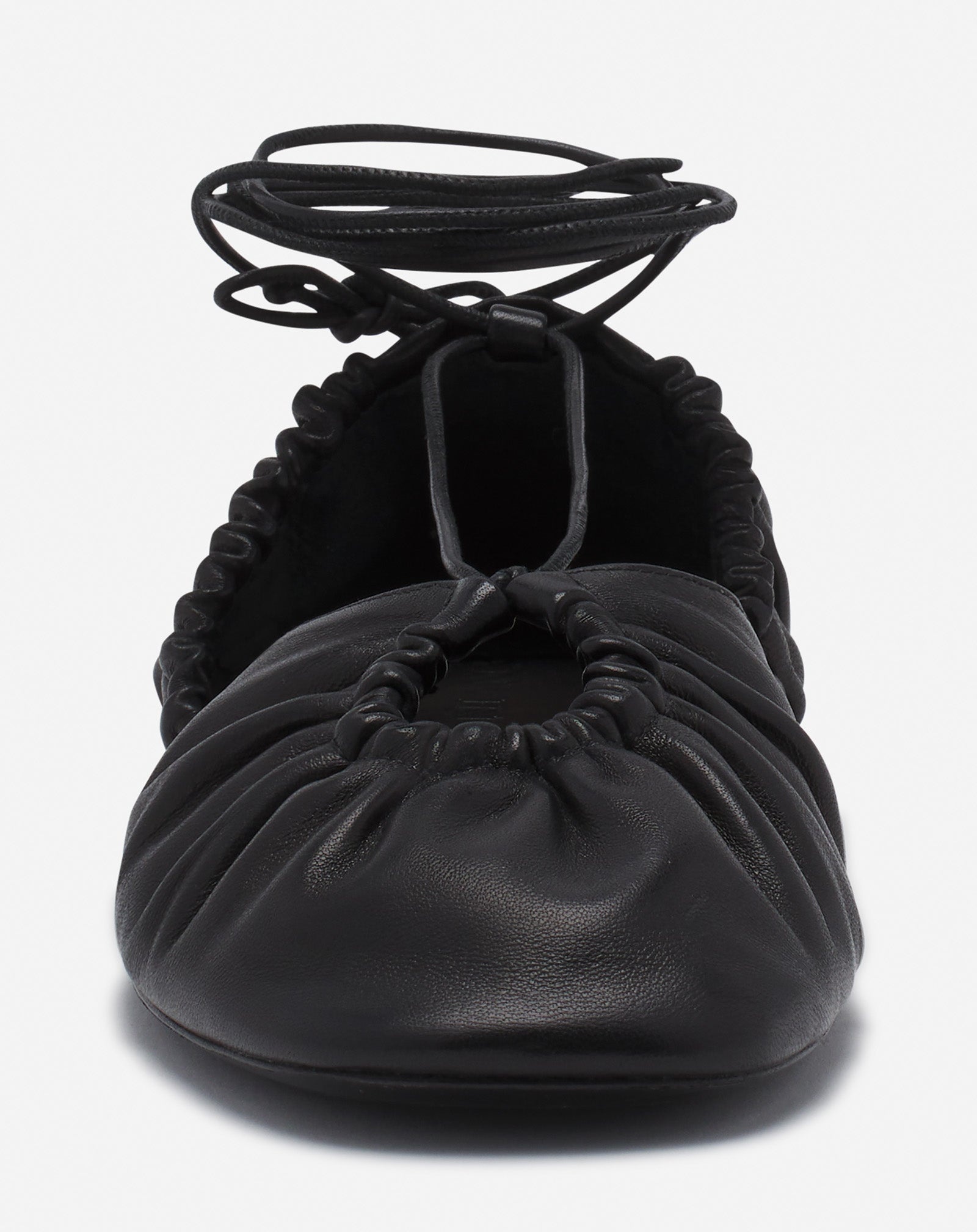 MESURE LACE-UP LEATHER BALLERINA - 7