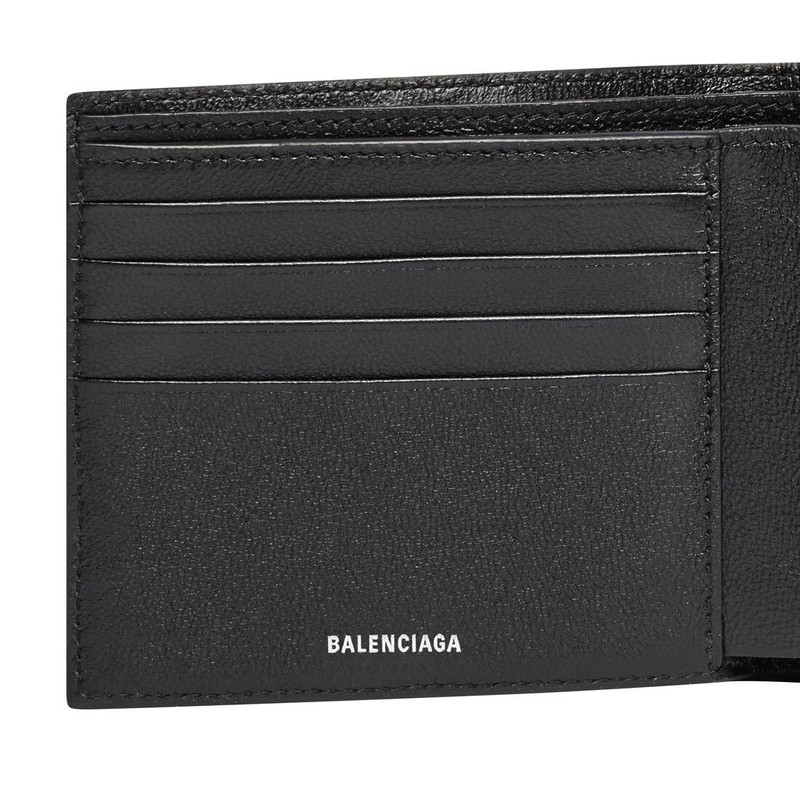 signature square folded wallet bb monogram coated canvas and allover logo 5