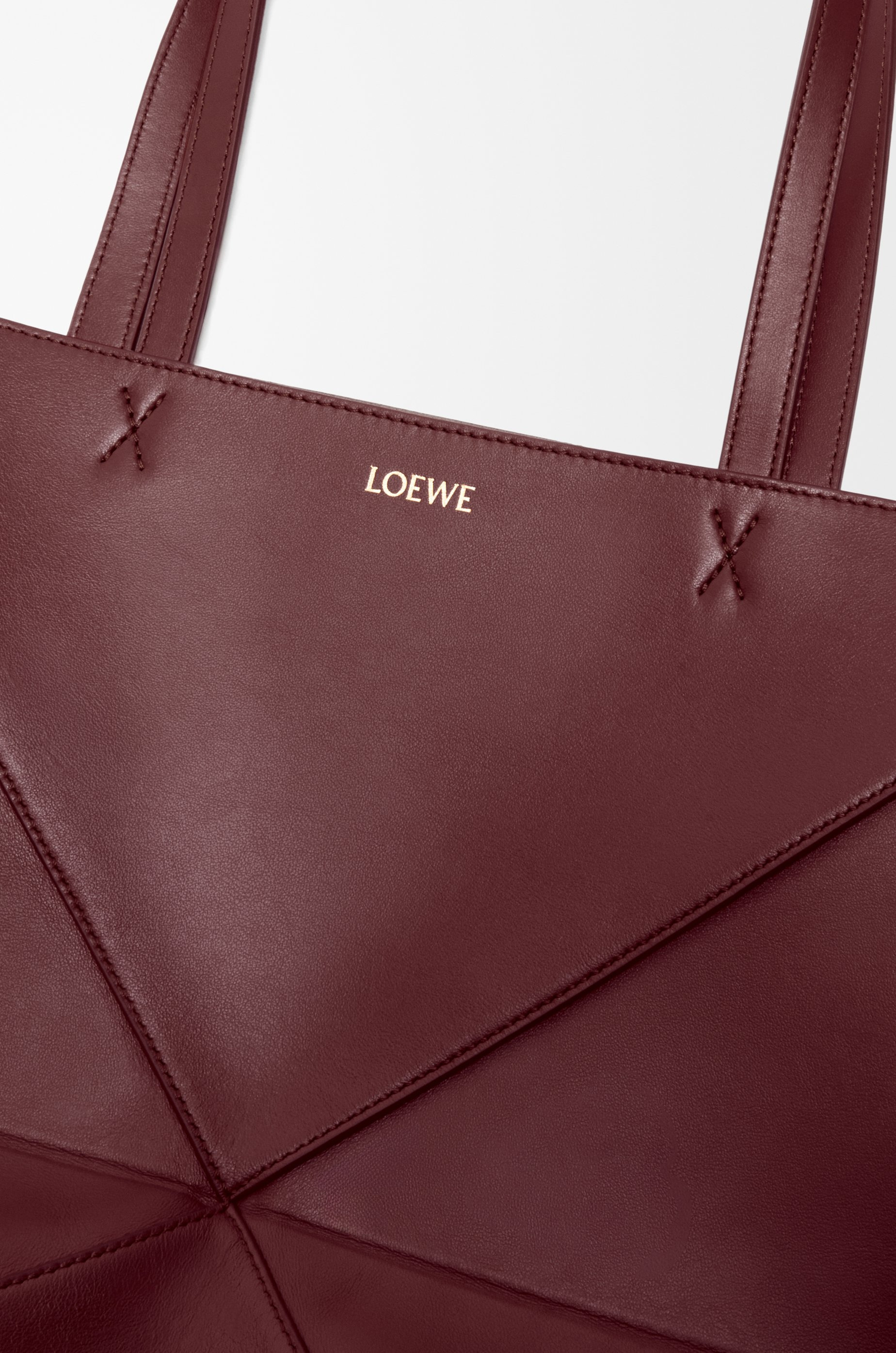 Puzzle Fold Tote in shiny calfskin - 10