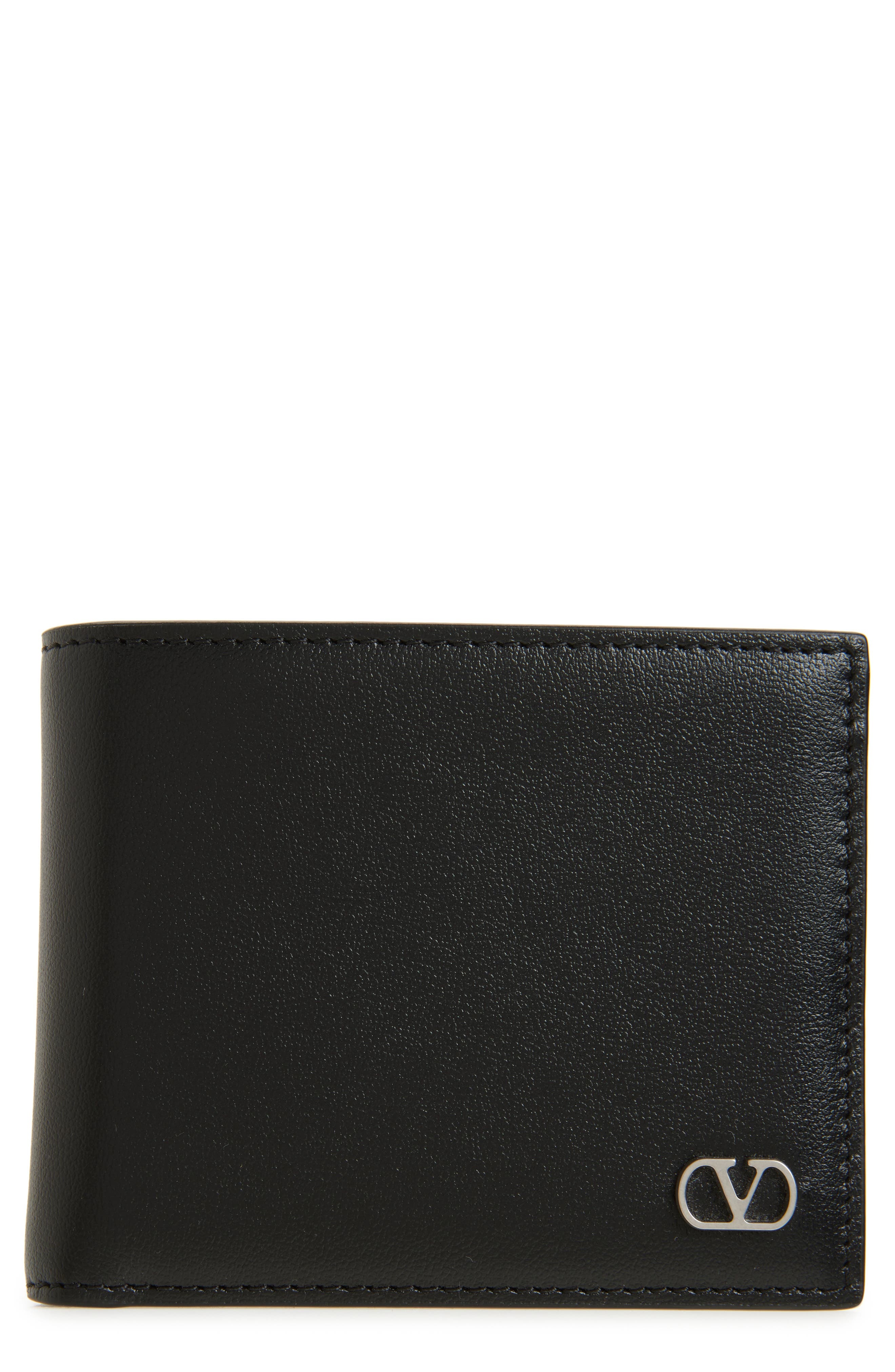 Valentino Garavani VLOGO Leather Bifold Wallet in Black at Nordstrom - 1