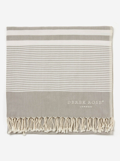 Derek Rose Hammam Towel Karrina Pure Cotton Silver outlook