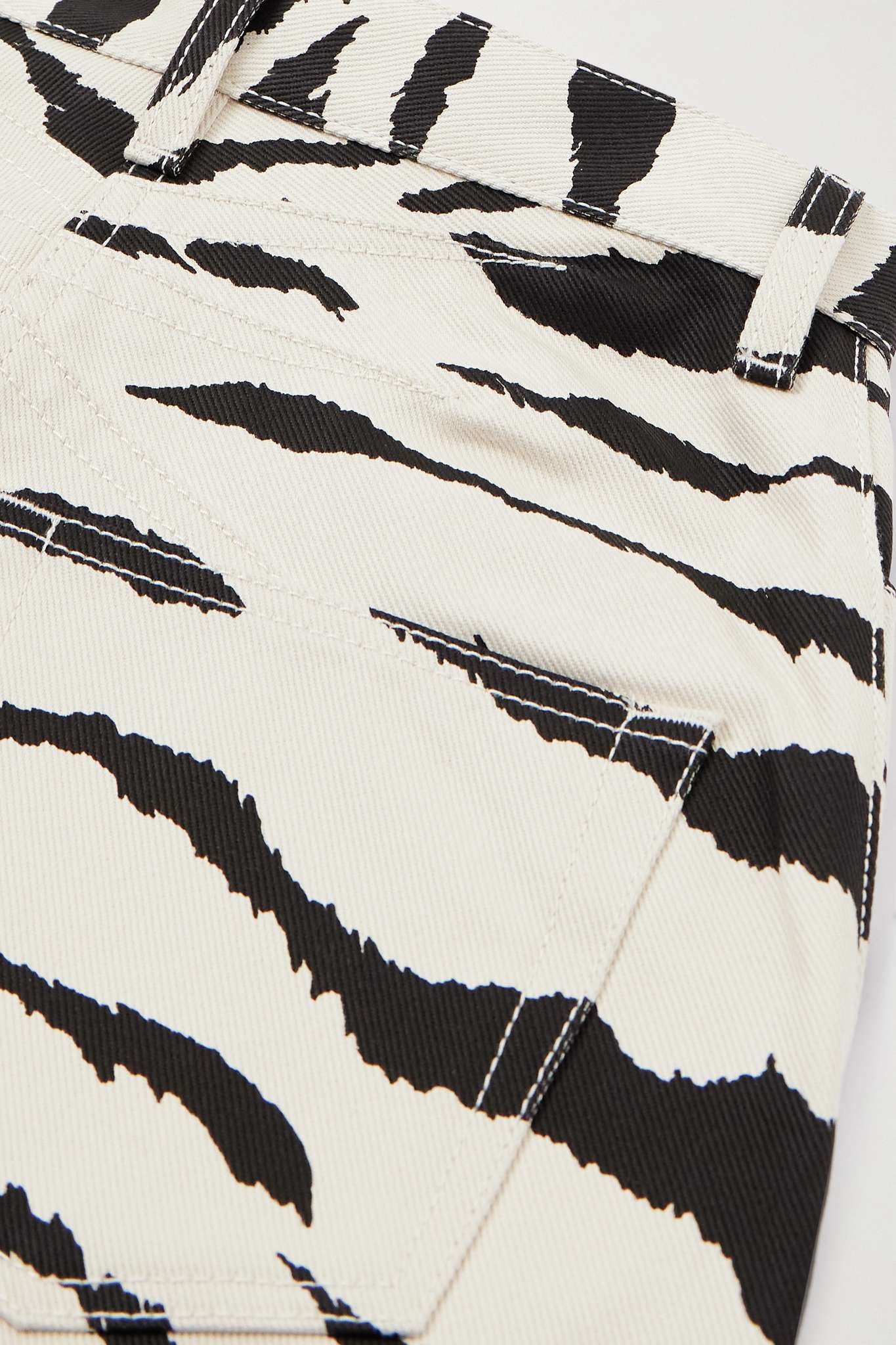 Alaïa Archetypes zebra-print high-rise straight-leg jeans | netaporter |  REVERSIBLE