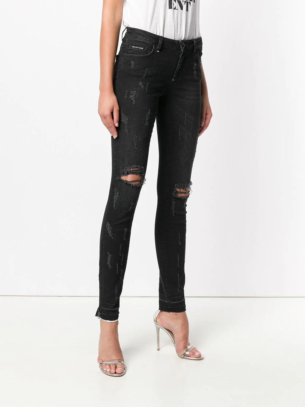 distressed skinny jeans - 3