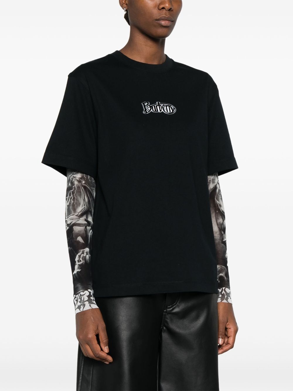 flocked-logo T-shirt - 3