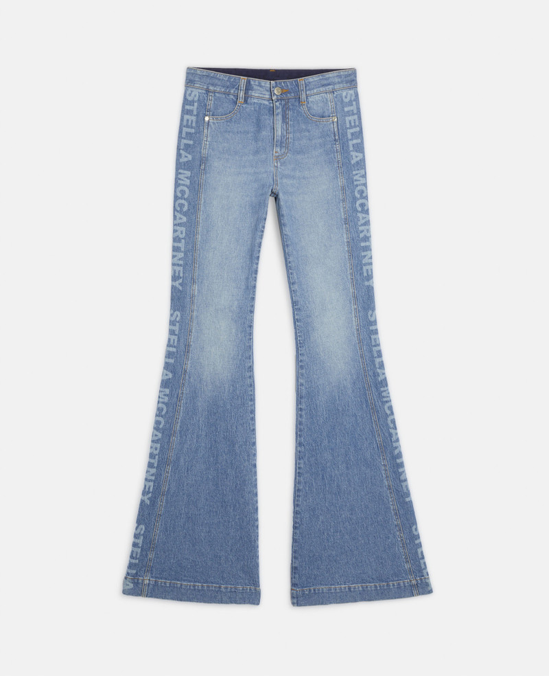 Logo Flared Denim Jeans 1