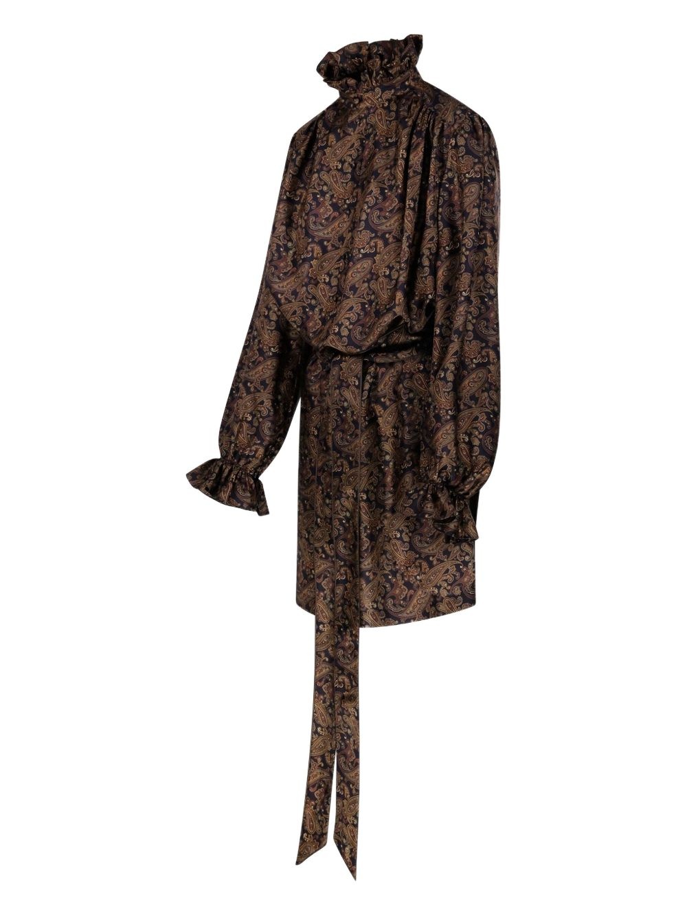 paisley-print silk dress - 3