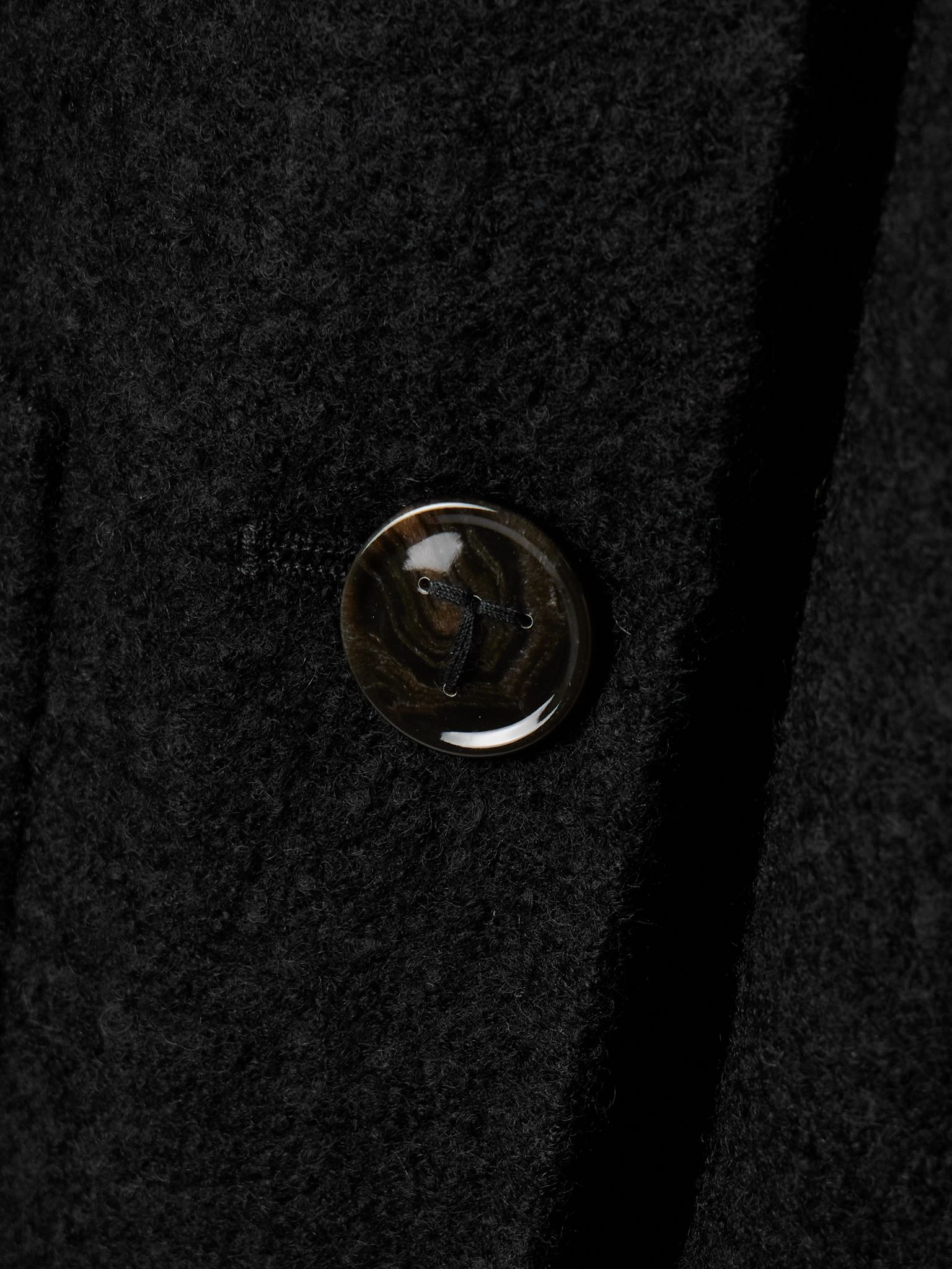 Draped fringed wool-blend jacket Black - 4