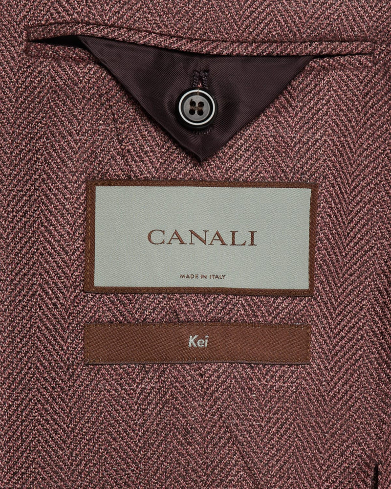 Men's Herringbone Notch Lapel Sport Coat 6