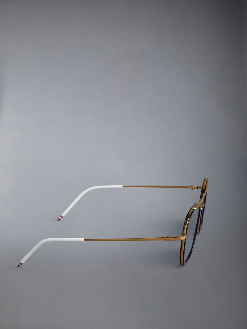 RECTANGULAR AVIATOR SUNGLASSES IN ACETATE AND TITANIUM 4