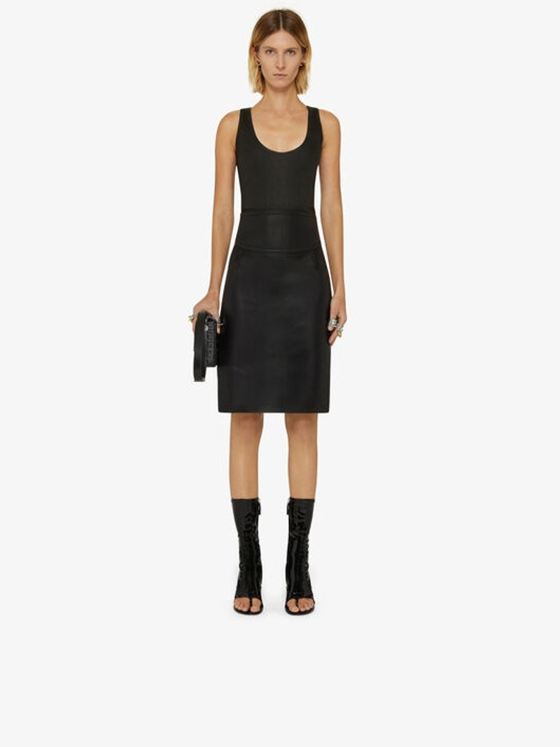 Givenchy TANK TOP IN LEATHER WITH GRAPHIC BAND outlook