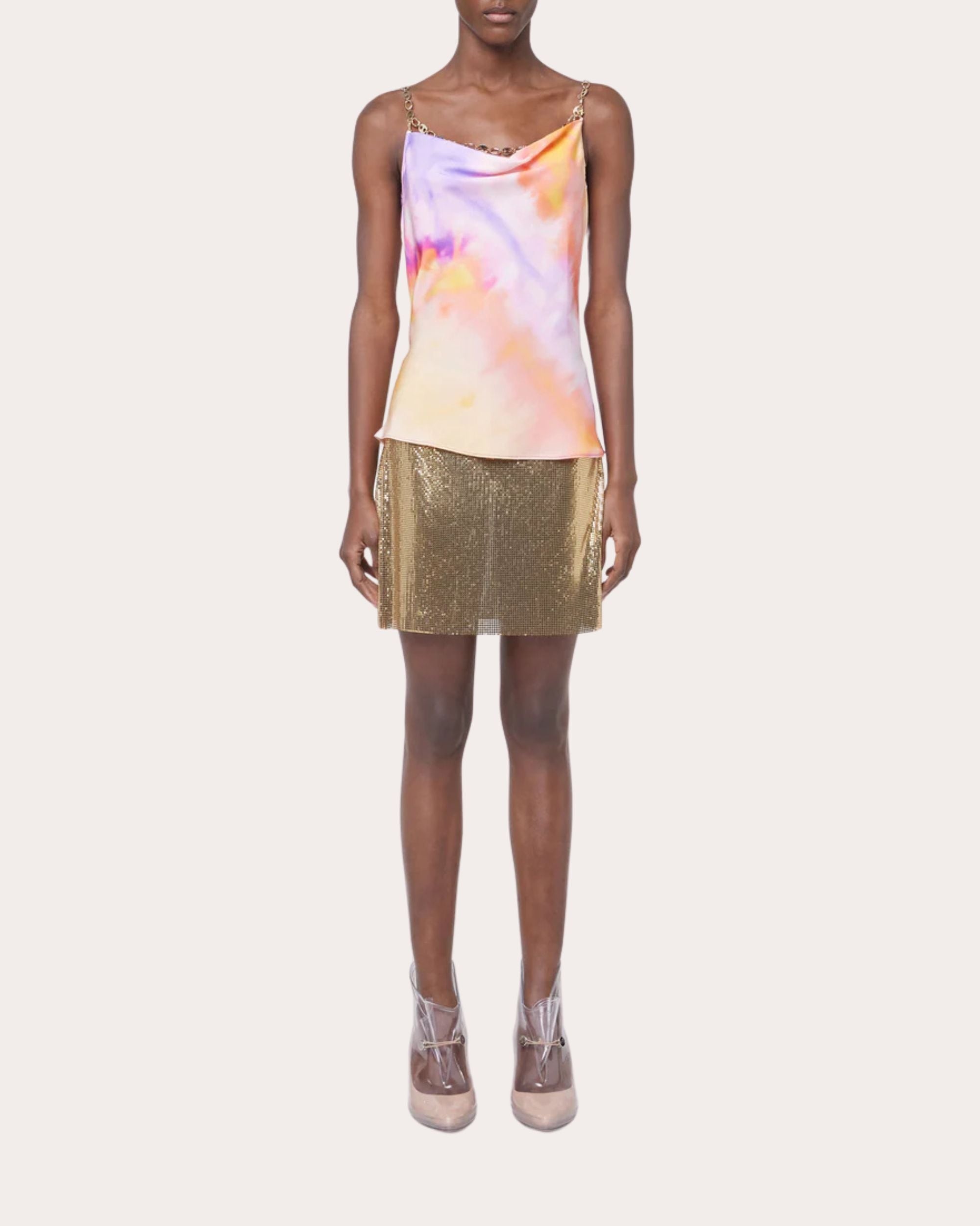 Chainmail Mesh Mini Skirt - 2