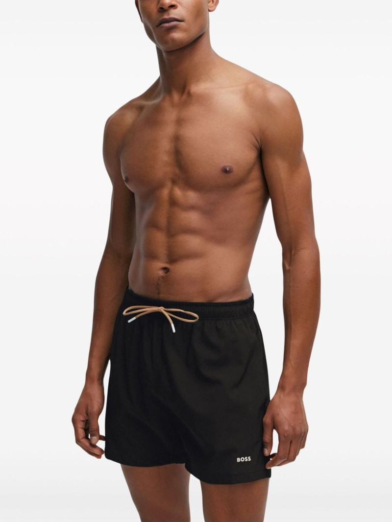 BOSS logo-print swim shorts outlook