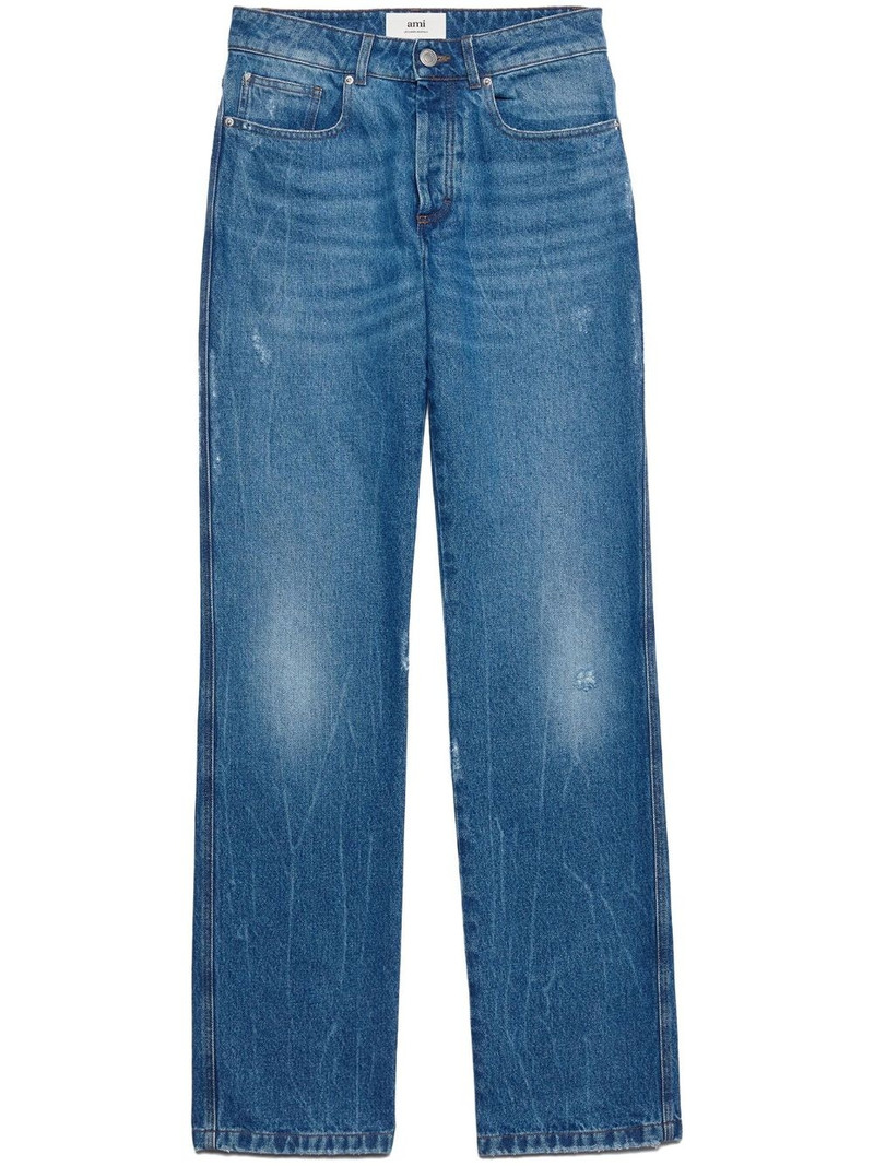 low-rise straight-leg jeans 1