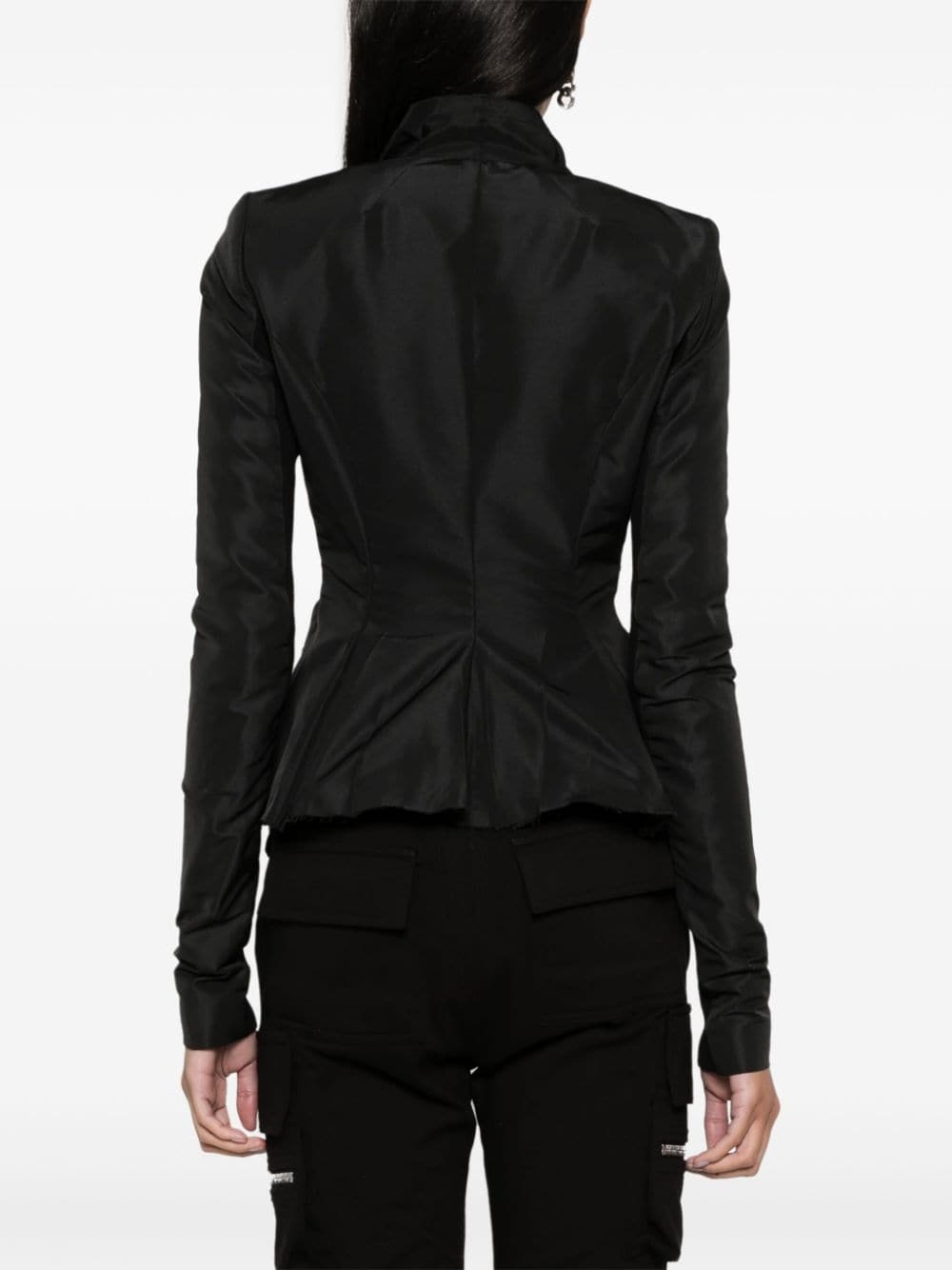 self-tie layered blazer - 4