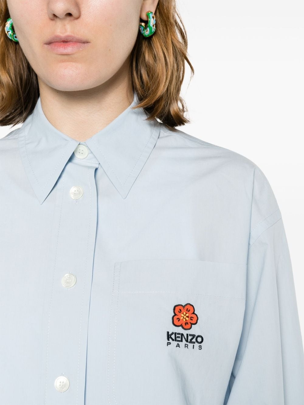 Boke Flower logo-embroidered shirt - 5