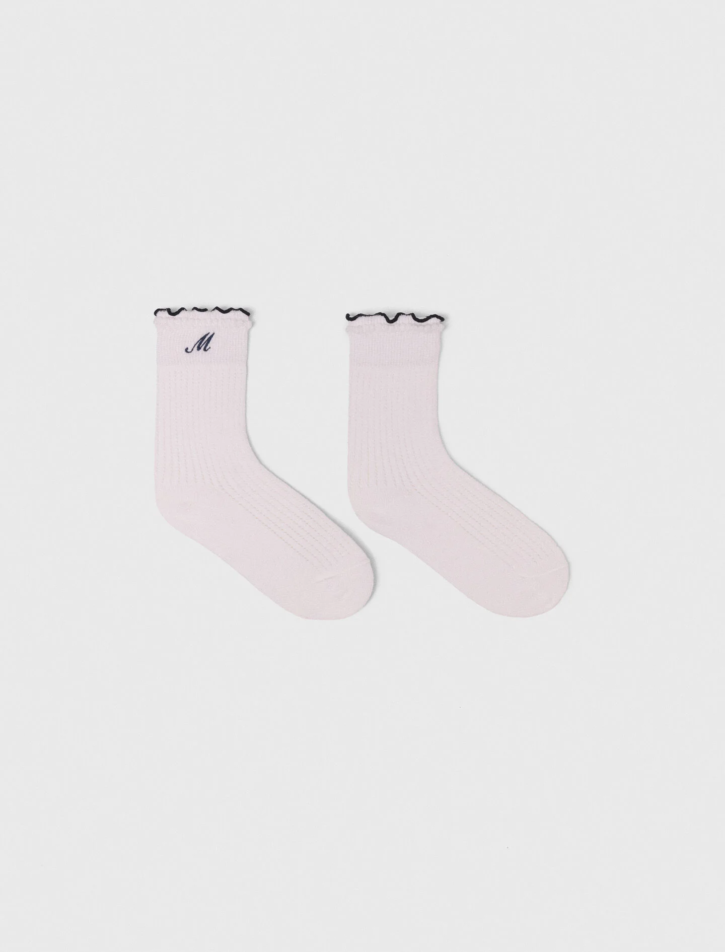 Cotton pointelle socks - 1