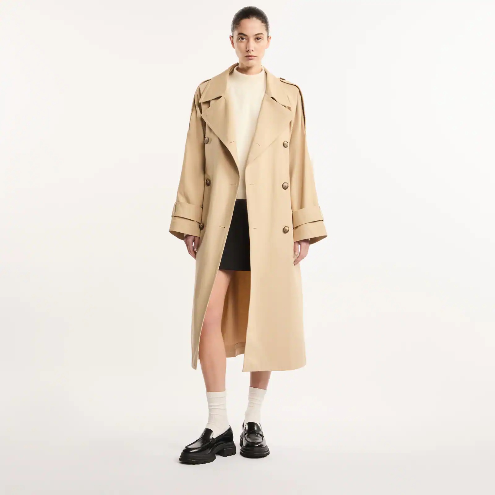 Trench coat in gabardine - 5