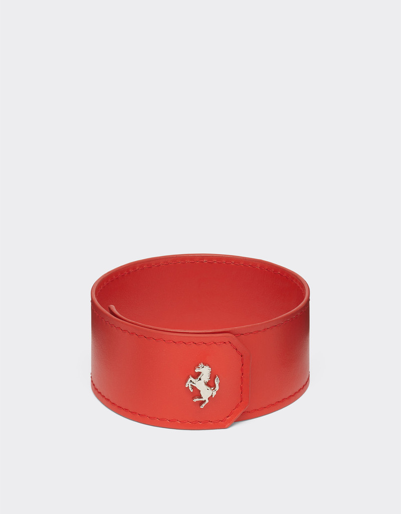 Smooth leather slap bracelet 1