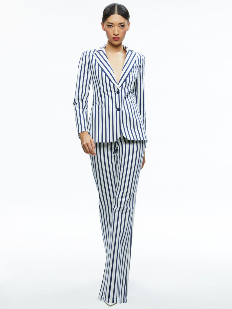 BREANN LONG FITTED TWO BUTTON BLAZER 6