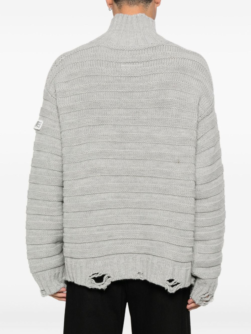 turtleneck frayed sweater 4