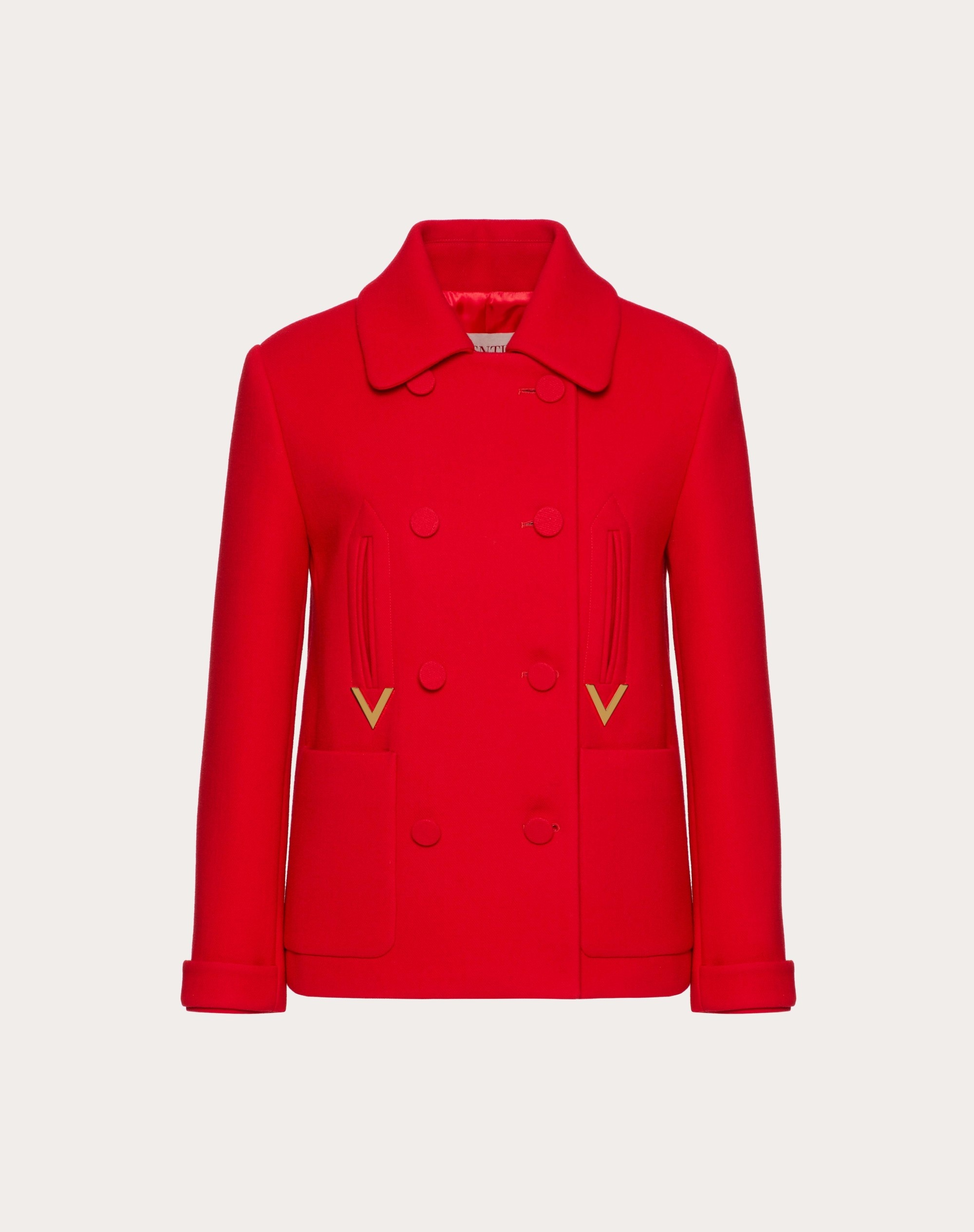 TEXTURE DOUBLE CREPE PEACOAT - 1