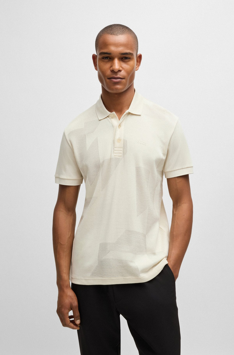 LOGO를 가진 COTTON JACQUARD에 있는 릴레이 POLO SHIRT 2