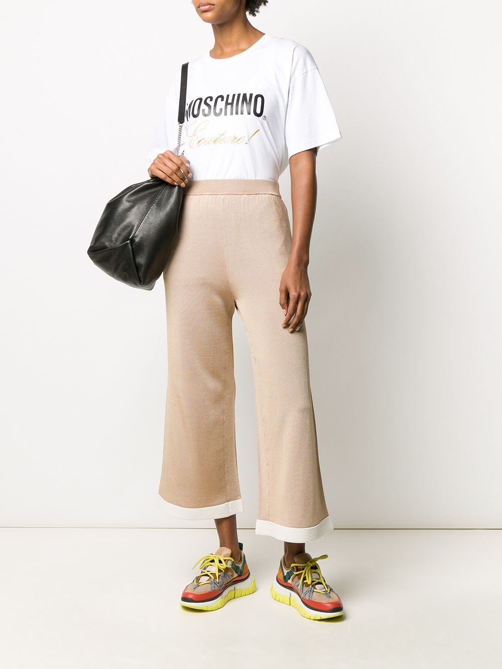 cropped wide leg trousers - 2