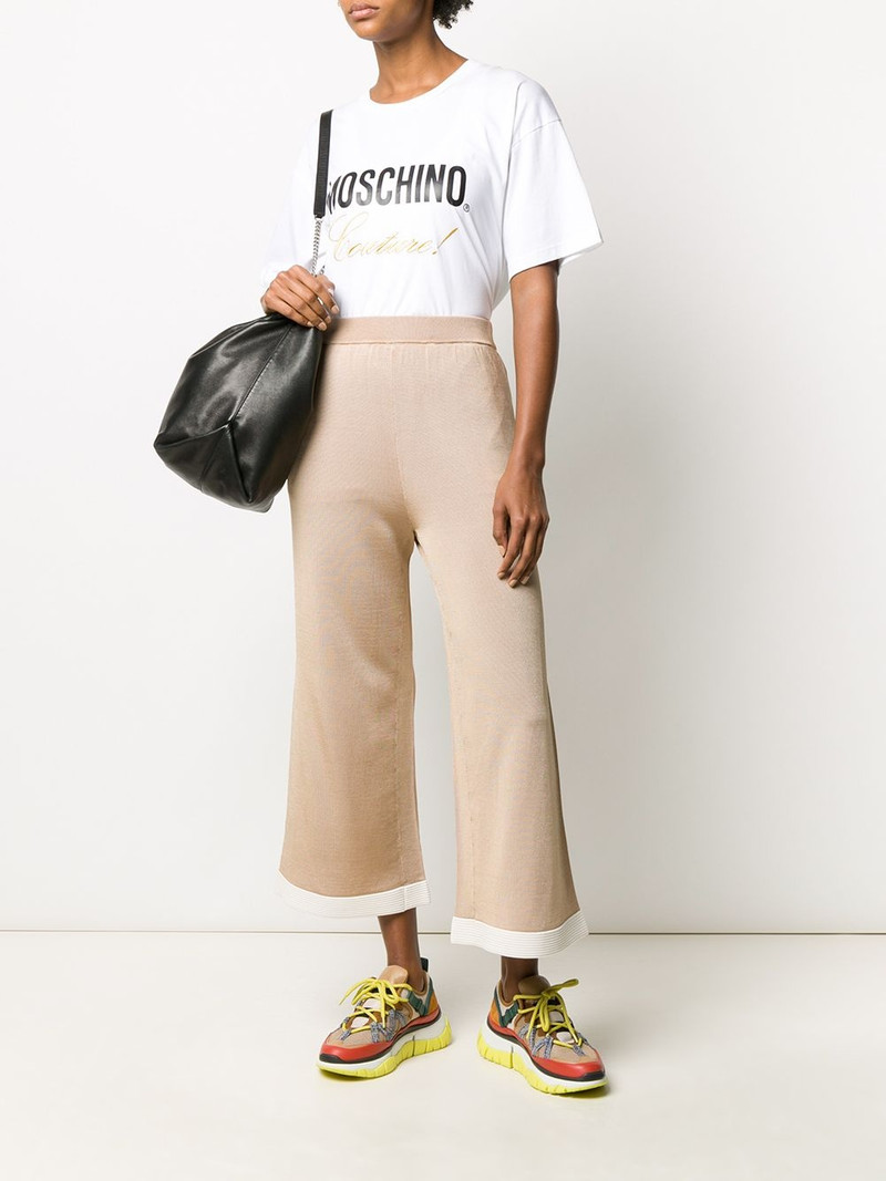 Moschino cropped wide leg trousers outlook