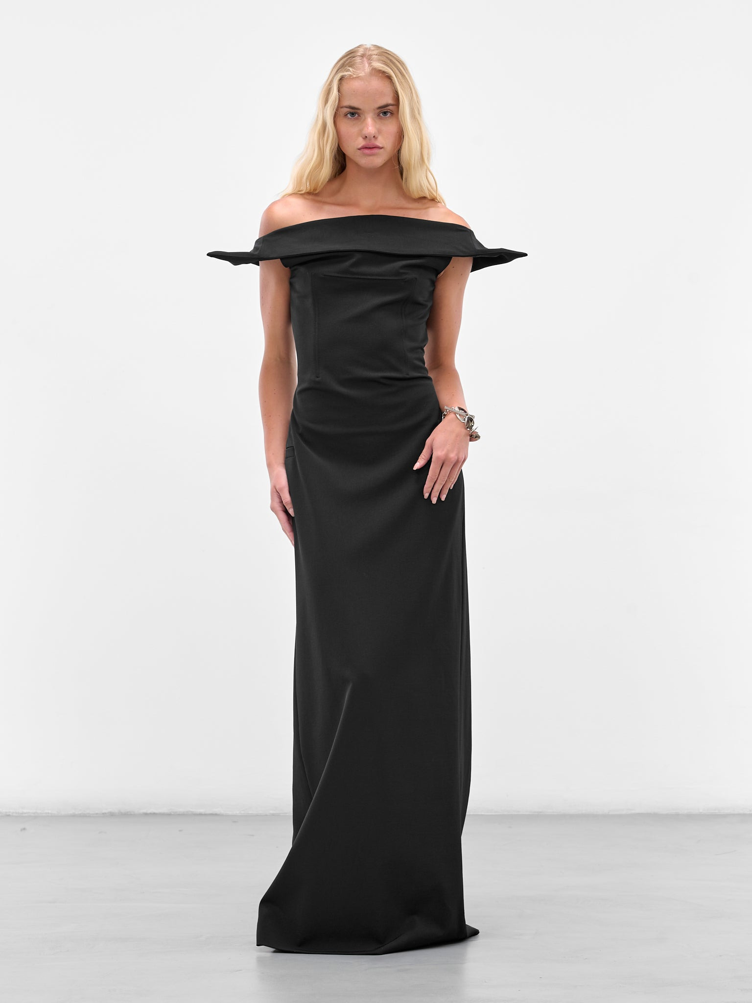 Black Backless Belt Maxi Dress - 6