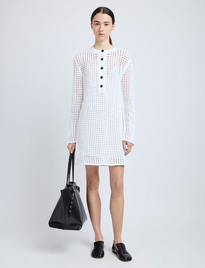 Proenza Schouler Micah Dress in Open Crochet outlook
