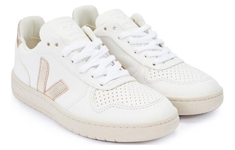 Veja V-10 Chromfree Low-Top Sneakers 'White Gold' VX0502935 - 3