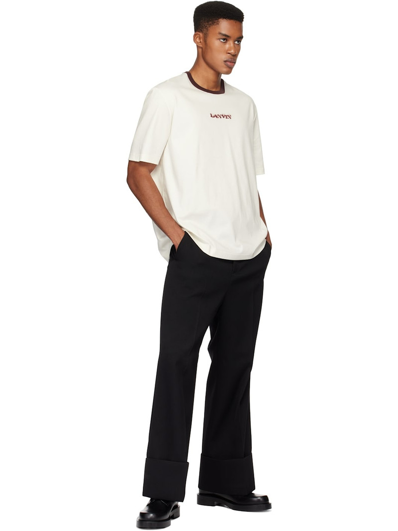 Lanvin Black Wide-Leg Cuff Trousers outlook