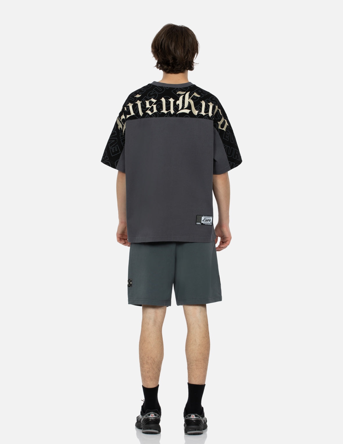Allover EVISUKURO Print and Embroidery Loose Fit T-Shirt - 5