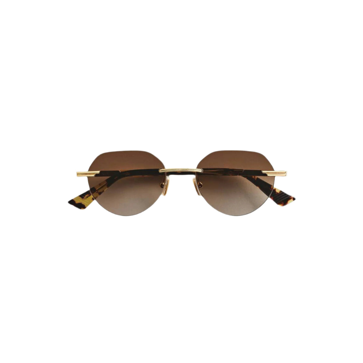 GLAZE RIMLESS SUNGLASSES (GOLD/BROWN) - 1