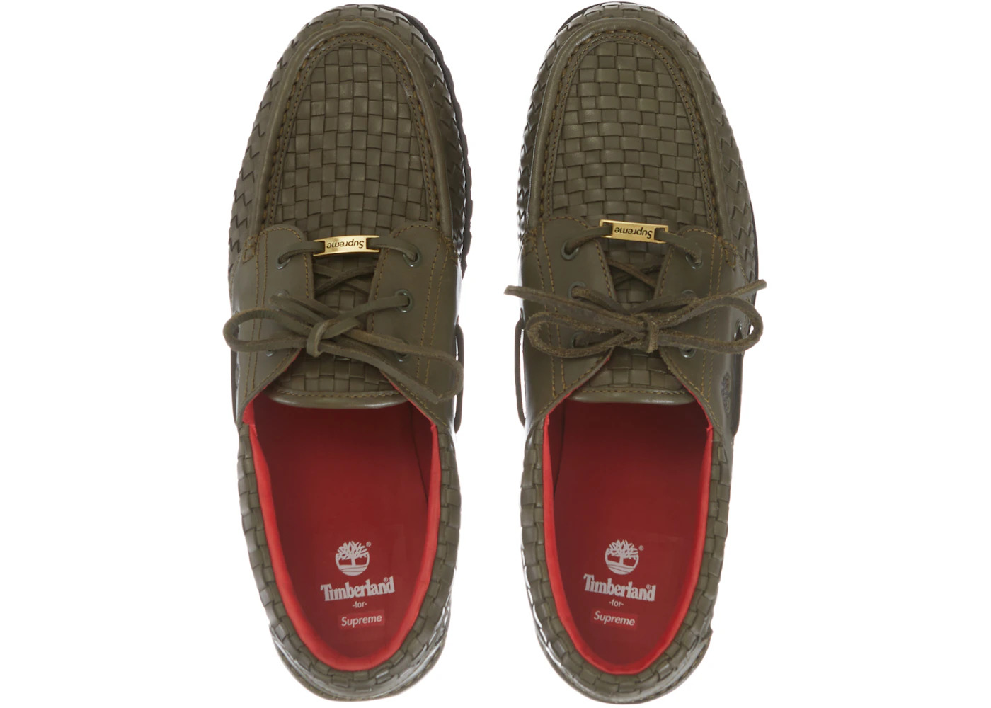 Timberland Woven Leather 3-Eye Lug Supreme Olive - 3