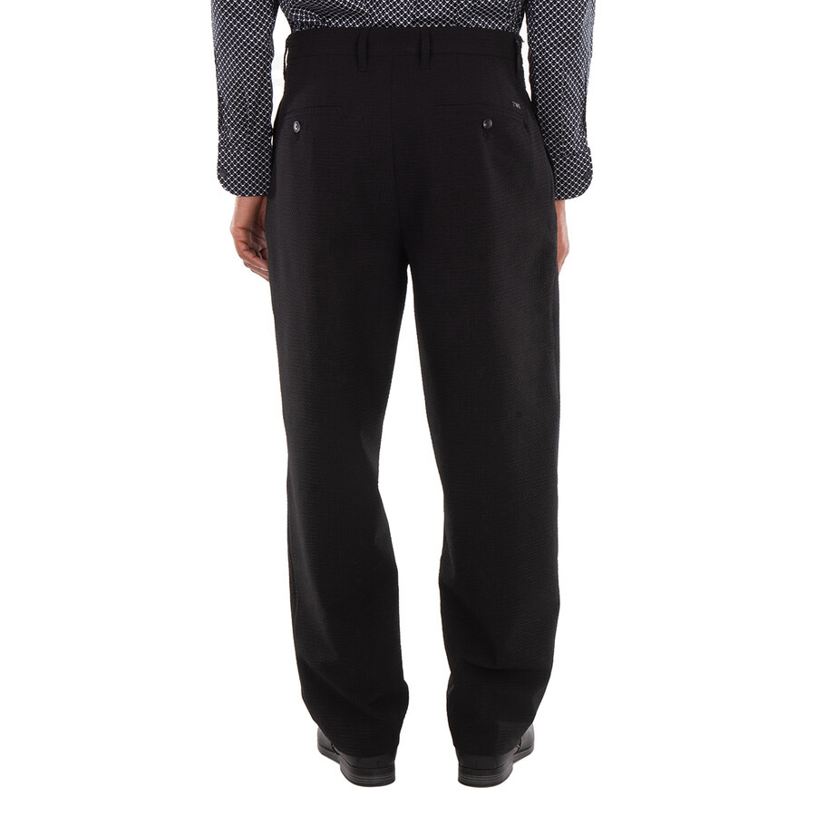 Emporio Armani Seersucker Pleated-Waist Chinos Pants - 3
