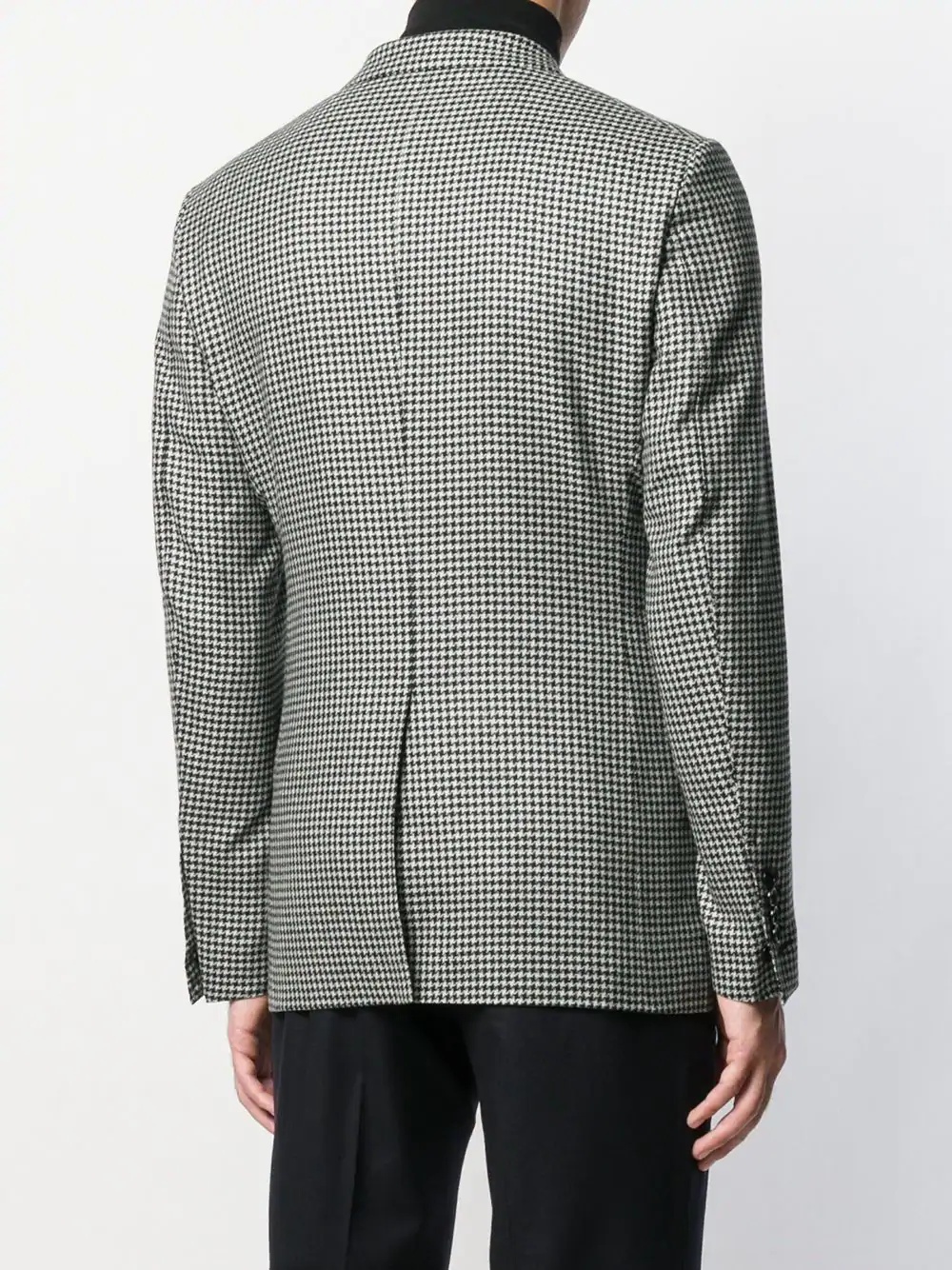 houndstooth wool blazer - 4