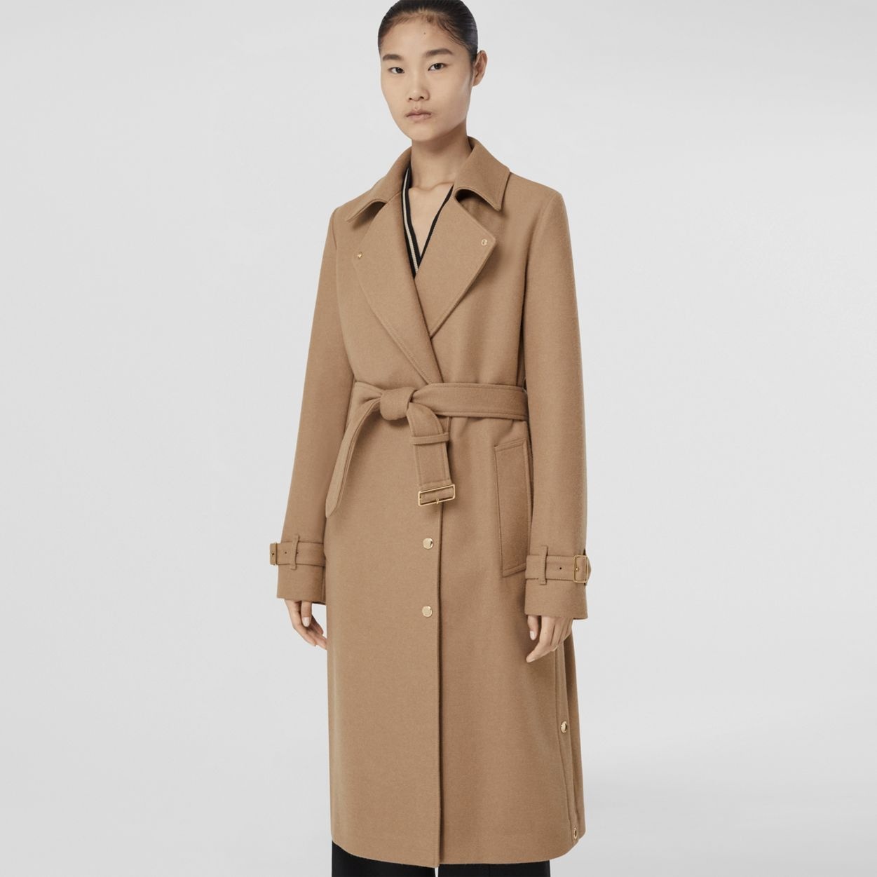 Wool Cashmere Tailored Coat - 8
