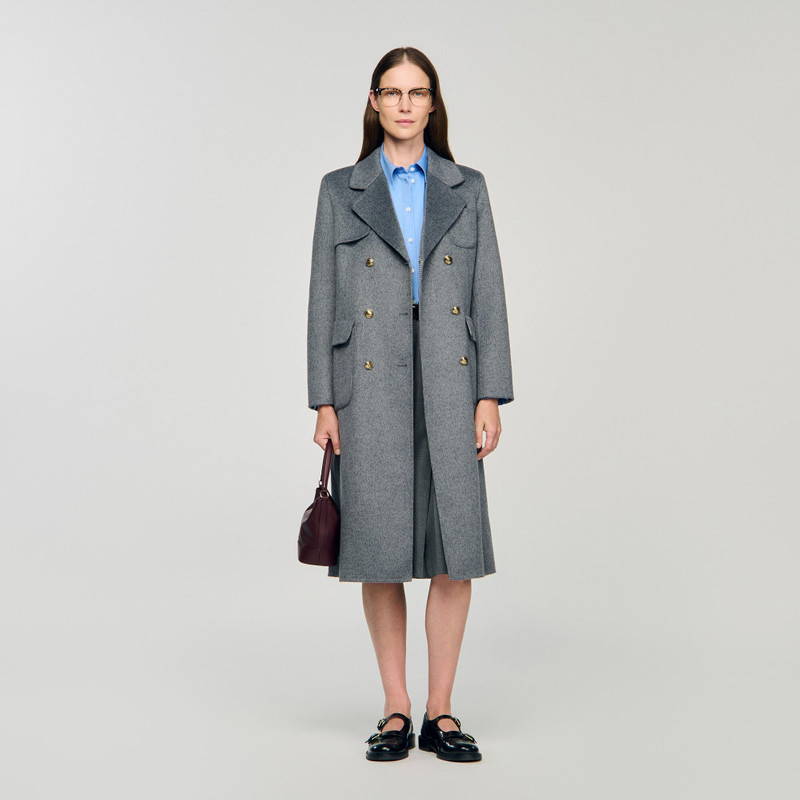 Sandro DOUBLE-FACED CHECK COAT outlook