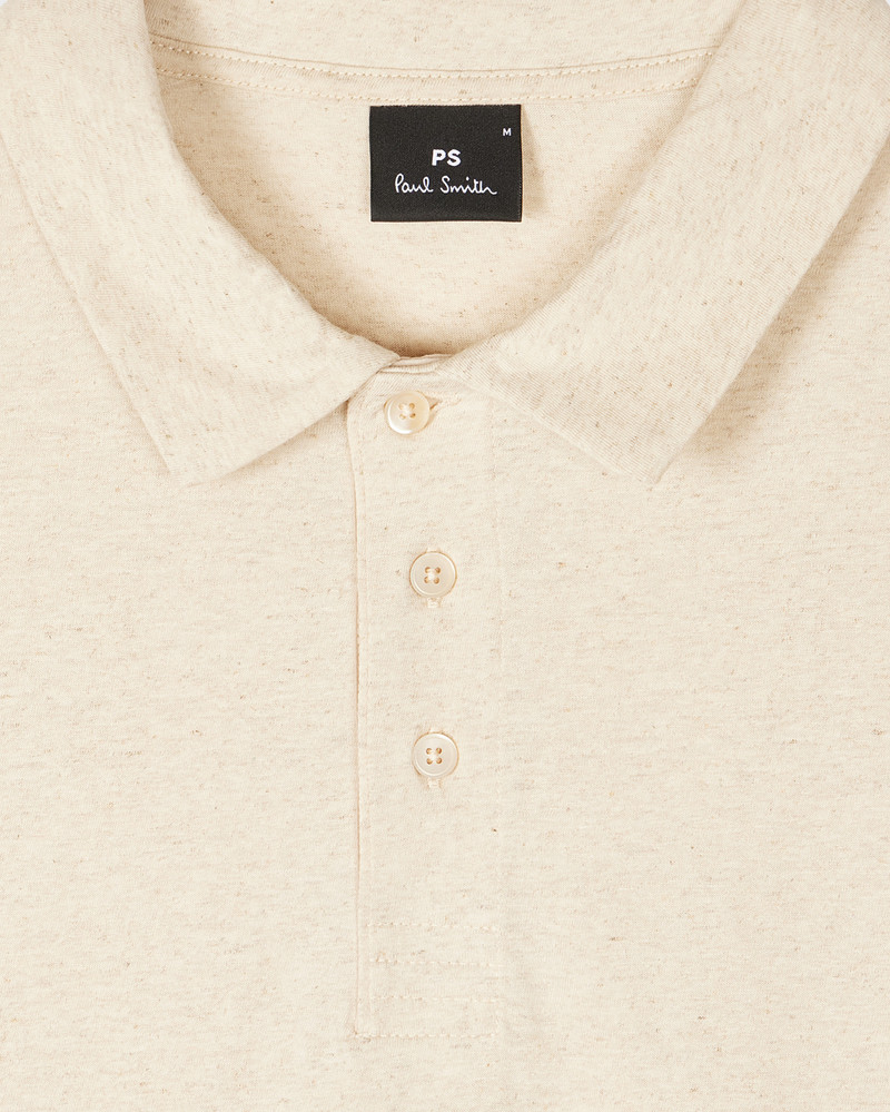 Paul Smith Ecru Regular-fit Linen-Blend Polo Shirt outlook